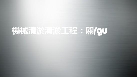 機械清淤清淤工程：關(guān)鍵技術(shù)揭秘！